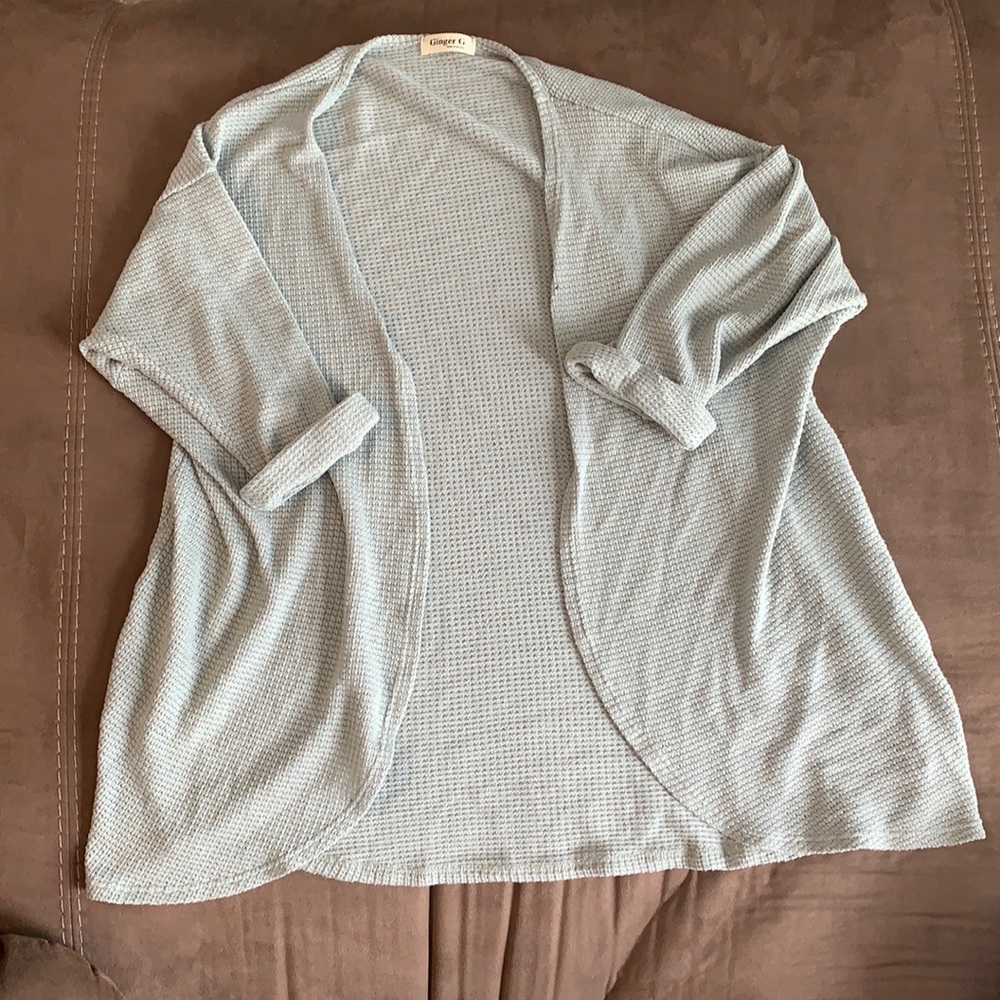 Light green cardigan
